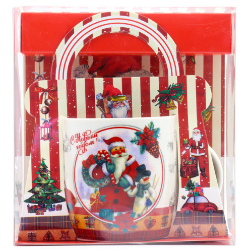 russian mug christmas ceramic coffee cup christmas water cup christmas gift suit free design logo