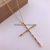 Amazon Hot Micro Inlaid Zircon Cross Necklace 18K Gold Personalized Hip Hop Jewelry Light Luxury Ornament