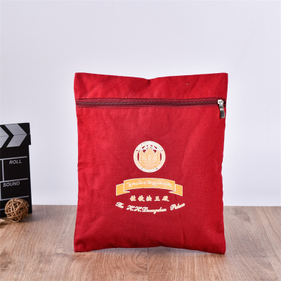 Wholesale Zip Canvas Bag Student Canvas Pencil Case Custom Cotton Makeup Bag Handbag Customization