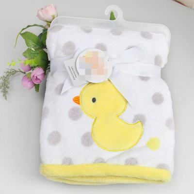 Cartoon Animal Cute Baby Blanket Coral Fleece Edging Blanket BABY HUG Blanket Foreign Trade Blanket