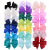 Children's Hair Accessories V-Shaped Dovetail Ribbed Band Bow Hairpin Duckbill Clip Jewelry Headdress 40 Colors