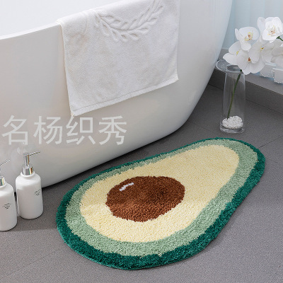 Japanese and Korean Style Fruit and Vegetable Shape Floor Mat Cross-Border Cartoon Microfiber Household Door Mat Bathroom Soft Absorbent Non-Slip Floor Mat