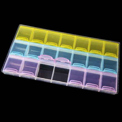 DIY Diamond Painting Tool 56 Grid Diamond Box 28 Grid Storage Box Diamond Bottle Set Color Combination Independent Cover