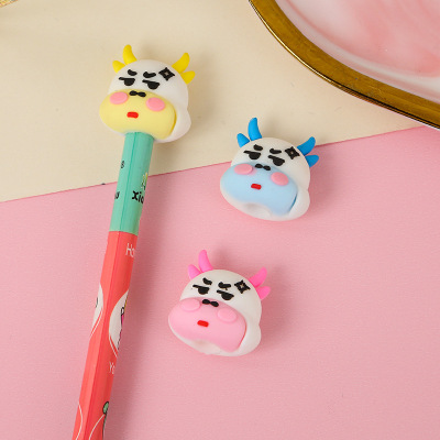 PVC Soft Rubber Pen Sleeve Cute Calf Cap of a Pen Cartoon Pen Head Junxiong Silicone Gel Pen Accessories Pencil Grip