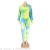 Spring and Autumn Floral Sweater Pullover Sports Sportswear Set Fitness Suit Hooded Women's Casual Running Workout Pants