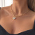 N8321 Europe and America Cross Border Fashion Exaggerated Punk Metal Chain Single Layer Necklace Trendy Heart-Shaped Diamond Necklace
