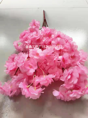 Silk flowers Long-Peach Sakura Artificial flower Pink Wedding Decoration Cherry blossom branch for home Decor wedding Ar