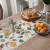 New American Pastoral Chenille Jacquard Embroidered Green Plant Table Runner Home Tablecloth Tassel Table Runner Factory