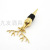 Creative Animal Zinc Alloy Grape Wine Bottle Stopper Gold Silver Metal Deer Head Customized Wine Stopper