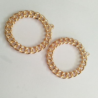 2182 Hemp Wreath Earring Material KC Gold Alloy DIY Ornament Accessories Manufacturer 10 PCS 1 Pack Color Retention