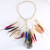 European and American Bohemian Style Feather Hair Accessories Peacock Feather Hair Band Headband Fashion Hippie Ethnic Style Headdress