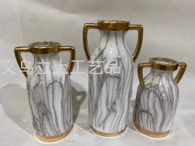 Gao Bo Decorated Home New Three-Piece Ceramic Vase Set