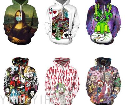 Foreign Trade Printed Hoodies, Hip Hop Style European American Hoodies, Couple Amazon Hot Sale Hoodies Sportswear