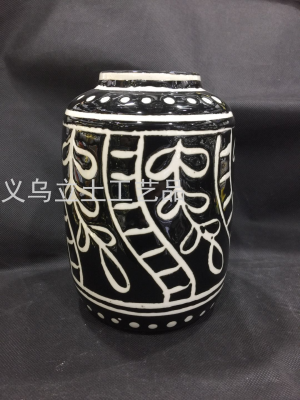 Gao Bo Decorated Home Household Simple Black and White Ceramic Vase