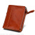 Cowhide Men's Wallet RFID Anti-Theft Swiping Short Cowhide Men's Wallet Double Zipper Coin Purse