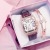 Hot Sale 3-Piece Set [Watch + Bracelet + Gift Box] Ins  Online Influencer Women's Watch Female Student Watch Generation
