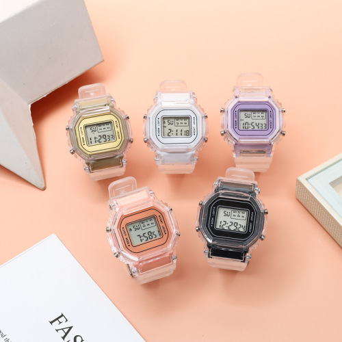 haoku electronic watch student korean simple junior high school youth couple sports waterproof electronic watch