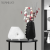 Chinese Style Retro Zen Flower  TV Cabinet Decorations Desktop Four-Leg Flower Resin Creative Vase Decoration