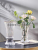 Light Luxury Gold-Painted Glass Vase Transparent Nordic Simple Living Room Lily Rose Flower Arrangement Hydroponic Flower Pot Creative Decoration