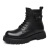Autumn and Winter New Martin Boots Men's Leather Casual Motorcycle Boots Black Tie Mid-High Leather Boot Men's Shoes