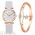 2021 New Cross-Border Hot Korean Style Trendy Simplicity Personalized Bow Women's Bracelet Watch Set Wholesale reloj