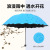 Factory Wholesale Color Changing Umbrella Logo Customized Women's Thickened Vinyl Parasol Ruffled Blooming in Water Triple Folding Umbrella