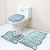 Foreign Trade Cross-Border Ice Crytal Velvet Printed Mat Toilet Three-Piece Bathroom Combination Floor Mat Set Carpet