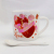 OEM custom logo ceramic coffee mugs porcelain cups with spoo