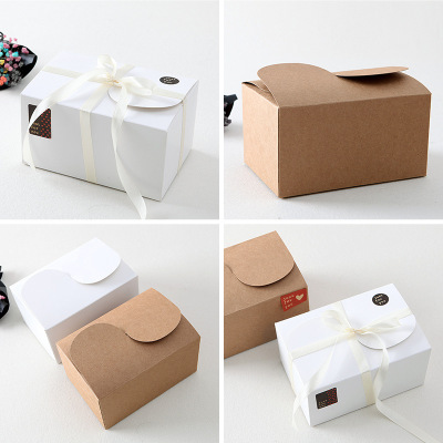In Stock Pastry Packing Box Cookie Box Baking Nougat Packing Box Mousse Box Cake Gift Box Candy Box Wholesale