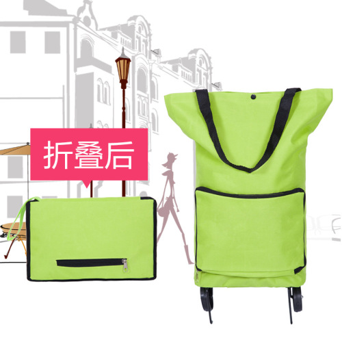 Wholesale Folding Tugboat Bag Shopping Cart Household Trolley Shopping Bag Folding Tugboat Shopping Cart