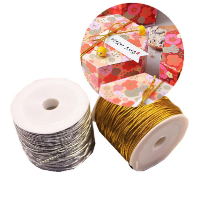 25 M Wrapping Gold Thread Silver Thread Packing Bag Tie-up Packing Rope Ornament Elastic Packing Rope