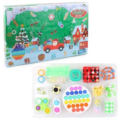 New Exotic Green Christmas 23-Piece Set Decompression DIY Suit Deratization Pioneer Gift Box New Year Gift Toys