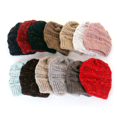 Foreign Trade New European and American Dot Yarn Knitted Hat Unisex Outdoor Hat Factory in Stock Supply