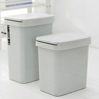 Factory Square Trash Can Household Bathroom Large Size with Covers Living Room and Toilet Bedroom Kitchen Trash Can Box