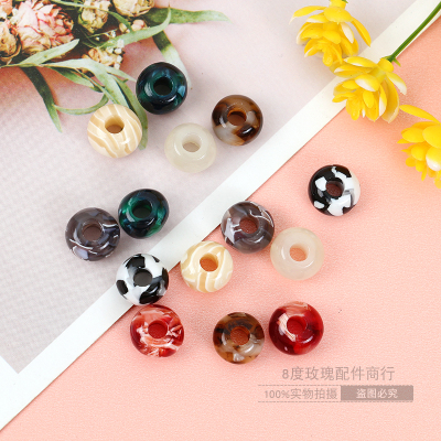 Factory Direct Supply Color Marble Texture DIY Bead Accessories Handmade Ornament Accessories Cartoon Scattered Beads Accessories