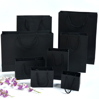In Stock Wholesale Customized Advertising Shopping Bag Packaging Handbag Customized Clothing Personality Gift Bag Kraft Paper Bag