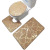 Foreign Trade Toilet Three-Piece Combination Floor Mat Toilet Imitation Rabbit Plush Marbling Gilding Foot Mat Carpet Set