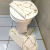 Foreign Trade Toilet Three-Piece Combination Floor Mat Toilet Imitation Rabbit Plush Marbling Gilding Foot Mat Carpet Set