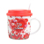 2021 Custom Logo Made Red Heart Creative Ceramic Water Mug S