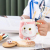 Hot Selling Cartoon Big Face Cat Ceramic Cup with Cover Spoon Mug