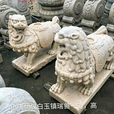 Xiong'an Non-Heritage Antique Stone Carving Building Decoration Stone Carving Buddha Statue Lion Auspicious Beast Flowerpot Building Materials Garden Courtyard