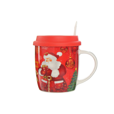 Wholesale Factory Ceramic Mug Lid Best Christmas Gifts Set W