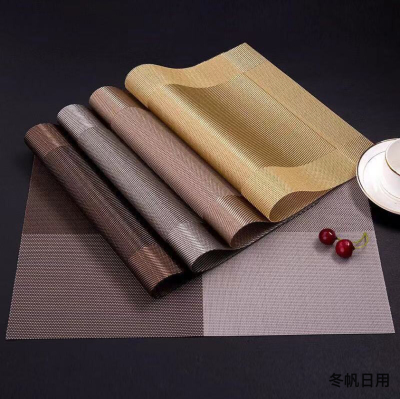 Western-Style Placemat Dining Table Cushion Heat Proof Mat PVC Nordic Scald Preventing Met Bowl Mat Heat Insulation Waterproof Plate Mat Home Coaster