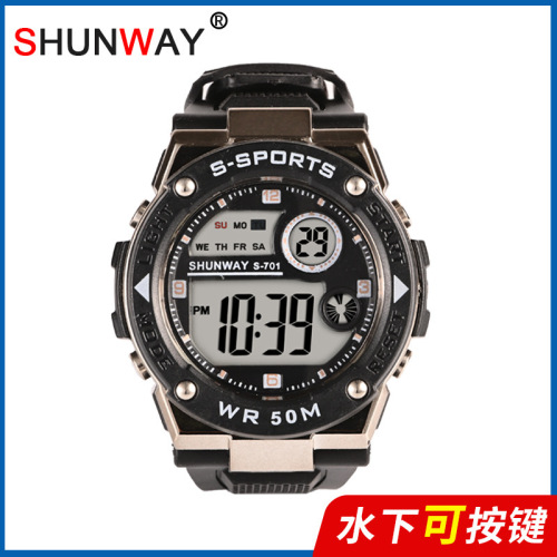 shunway sports watch student waterproof luminous multifunctional electronic watch men‘s outdoor watch customizable