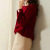 Sweater 2021 New Loose Red Knitted Bottoming Shirt for Women Fall and Winter Outer Wear Design Blouse Western Style Youthful-Looking