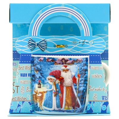 Russian porcelain cup set christmas style wholesale promotio