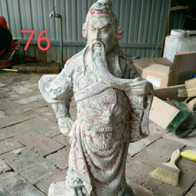 Antique Stone Carving Guan Gong Potrait Character Buddha Statue Stone Carving Art Temple Garden Project Can Be Customized