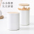 Japanese Style Bamboo Wood Automatic Press Type Toothpick Tin Cotton Swab Can Household Living Room Grid Floss Storage Box Custom Logo