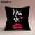 Cross-Border New Arrival Black Background Valentine's Day Netherlands Velvet Digital Printing Pillow (Excluding Pillow Core) Pillow Cushion Cover H