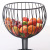 Wine Glass Black Metal Fruit Basket Snacks Sundries Storage Basket Storage Basket Storage Basket